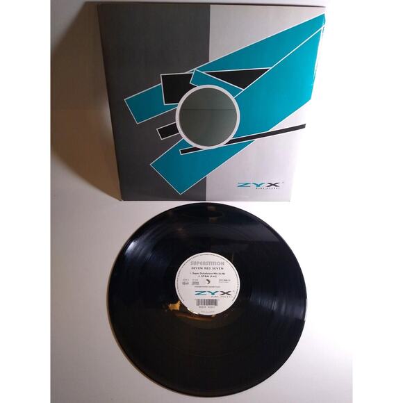 Seven Red Seven Superstition Vinyl 12" EP Record Germany 1995 SynthPop ZYX Music - Picture 3 of 3